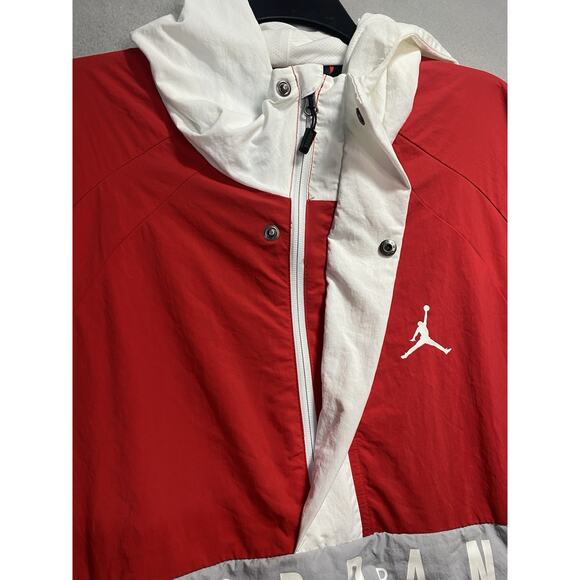 Air Jordan Anorak Wings Parka Insulated Hooded Jacket Red White Black Men’s XXL - Picture 6 of 11